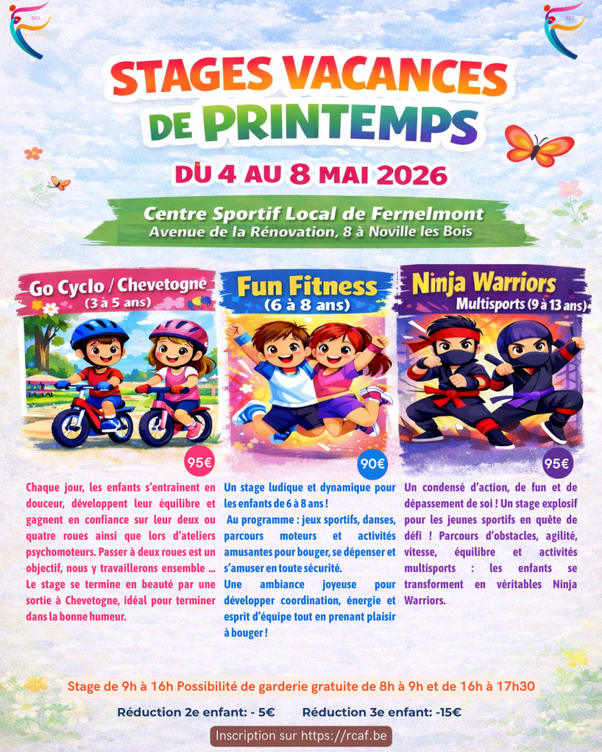 Stage de vacances de printemps (2e semaine)